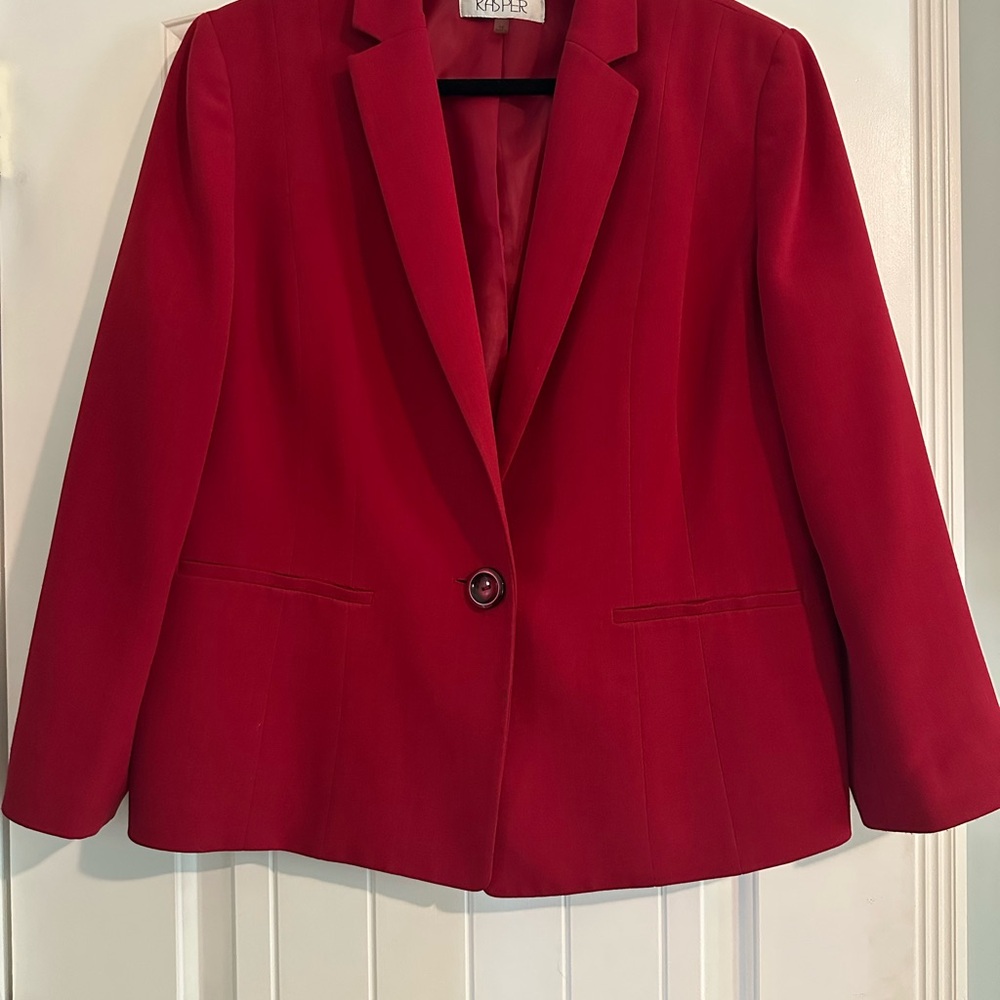 Kasper Women's Blazer in Vibrant Red